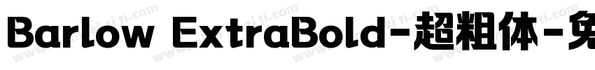 Barlow ExtraBold-超粗体字体转换